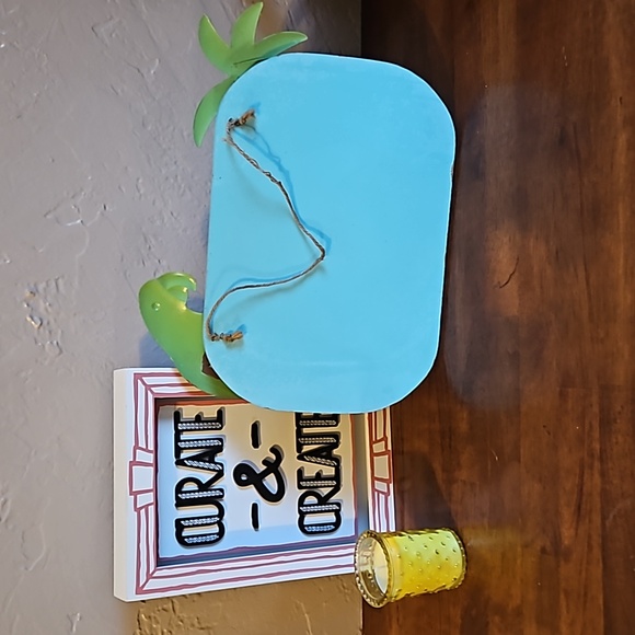 Just Another Day in Paradise Hanging Metal/Wood Sign Green/Blue - Picture 2 of 2